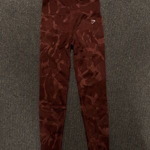 Gymshark Adapt Seamless Camo - Cherry Brown (S)